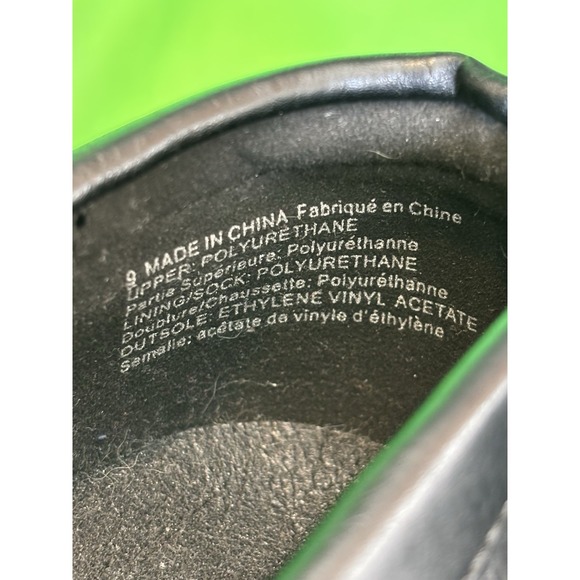 American Eagle Black Loafer Gold Chain Detail Size 9 NWOB Casual - Picture 6 of 8